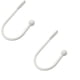 thumbnail image 2 of Laklulu 2 Piezas Alzapaños de Metal Blanco Soportes para Cortinas Alzapaños Montaje en Pared Alzapaños en Forma de U para Cortinas Alzapaños para Cortinas Ganchos para alzapaños Alzapaños Decorativos, 2 of 7