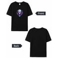 thumbnail image 6 of T Shirts for Women Short Sleeve Cotton Crewneck T-Shirt, Cool Skeleton Starry Sky Planet Tee Tops Casual Basic T-Shirts, XS-5XL Black XS, 6 of 7