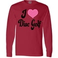 thumbnail image 3 of Inktastic I Love Disc Golf Long Sleeve T-Shirt, 3 of 5