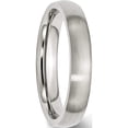 thumbnail image 4 of Stainless Steel Brushed 4mm Half Round Band (Size 13) Made In China sr14-13, 4 of 5