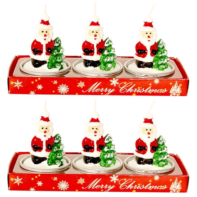 LOVEVERChristmas Candles Santa Snowman Gift House Candles For Home Party Decoration