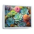 thumbnail image 2 of Designart "Succulent Harmony Green Garden I" Floral Floater Framed Canvas Wall Art, 2 of 7