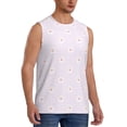 thumbnail image 2 of Haiem Men's Kawaii Cat Paw Print Tank Tops Summer Sleeveless Cut Off Workout T-Shirts Fitness Vest Athletic Undershirts-Small, 2 of 8