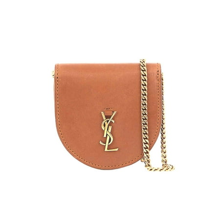 Saint Laurent Baby Kaia Satchel Brown Smooth Leather Micro Bag 657818