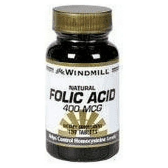Windmill Folic Acid 400 mcg Tablets Natural 180 Tablets