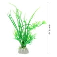 thumbnail image 4 of Unique Bargains 1pcs Fish Tank Aquarium Decorations Plants Green 5.12" Plastic Plants for Aquarium Decor, 4 of 7