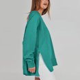 thumbnail image 3 of Admvng Womens Sweatshirts Fall Oversized Sweatshirts Crewneck Fleece Casual Fashion Pullover Sweaters Outfits Sweatshirt，Size S-2XL, 3 of 4