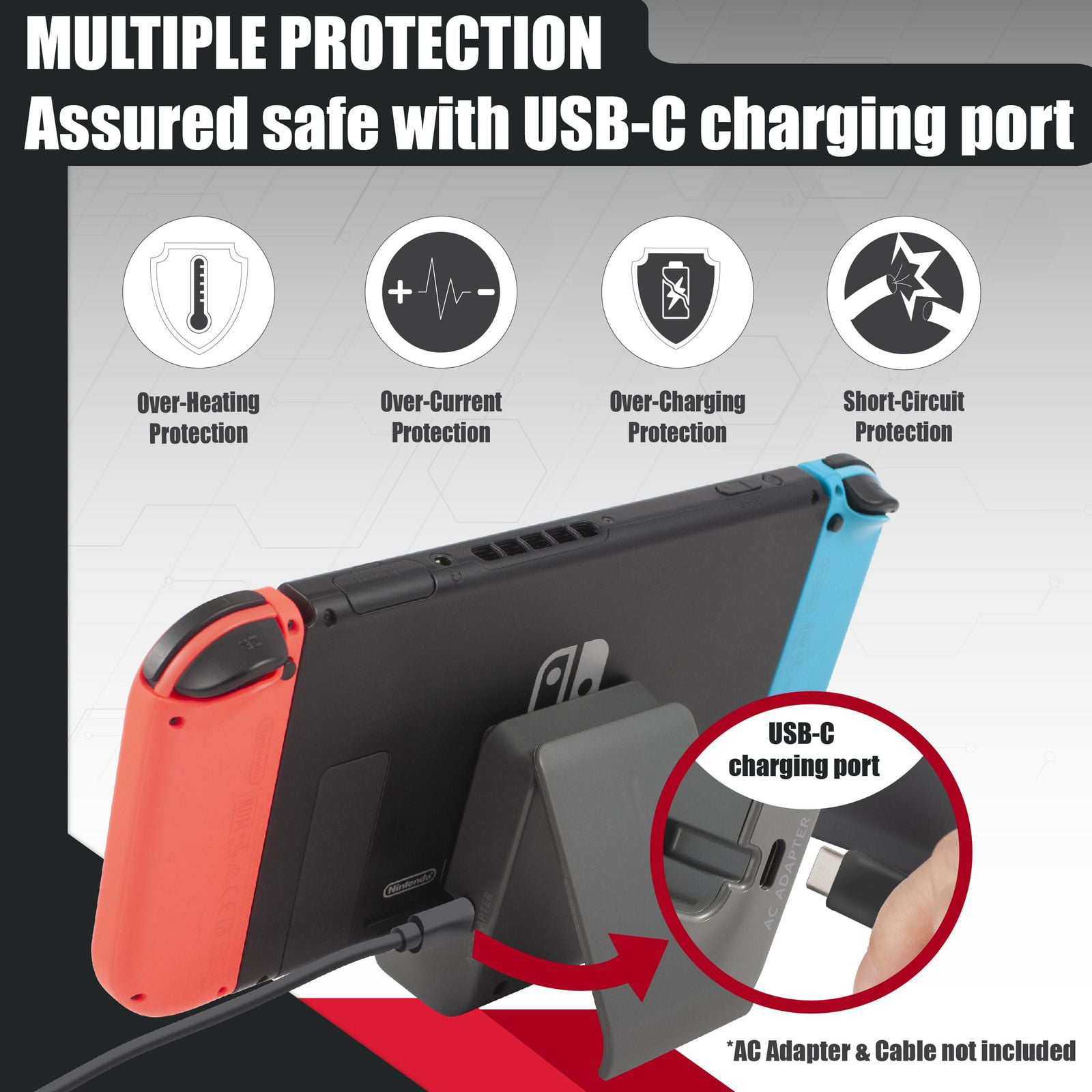 Insten Adjustable Charging Dock Stand For Nintendo Switch & Switch Lite &  Oled Model Docking Station With Usb C Port, Blue : Target
