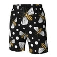 thumbnail image 5 of Disketp Men'S Swim Trunks Hawaiian Breathable Surf Beach Swimsuits Mesh Lining Beach Shorts With Pockets-Honey Bees At Night, 5 of 9
