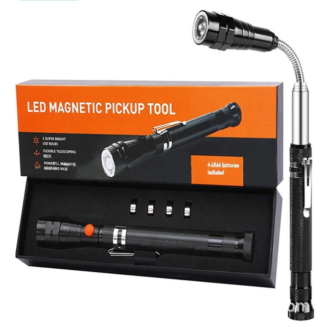 Herramienta De Recogida Magnética 3Led Para El Día Del Padre, Linterna Portátil Retráctil, Herramientas Magnéticas Telescópicas, Accesorio De Reparación Para Hombres Vogacara HA037601-00