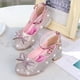 thumbnail image 2 of Disney primavera nueva niña zapatos de princesa de tacón alto de cristal niña congelada elsa princesa zapatos de cuero para niños shoes23-Insole 16CM Gao Jinjia LED, 2 of 2