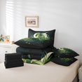 thumbnail image 6 of Feelyou Magic Green Dragon Twin Bedding Sets 7-Piece for Boys, Mystic Western Animal Bedding Comforter Set, Jungle Flower Floral Reversible Sheet Sets, Luxury Bedroom Decor, 6 of 8