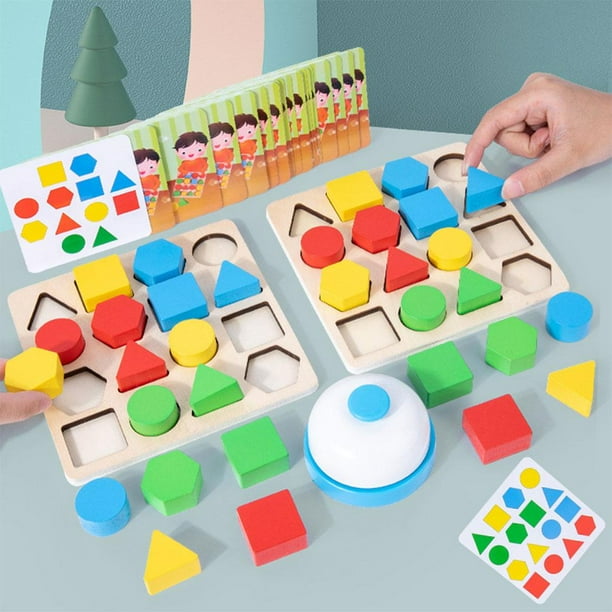 Bloques de construcción de rompecabezas 3D para de 4 a 8 IQ Game Juguete Montessori para regalos - forma forma geometrica CUTICAT Bloques de construcción juguetes