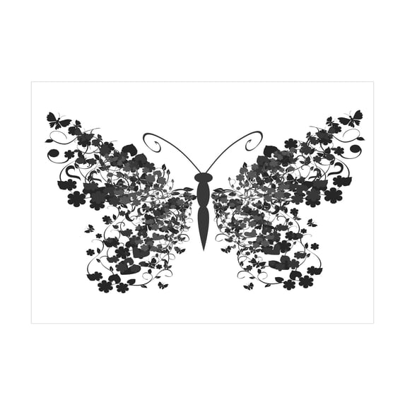 Ambesonne Butterfly Jigsaw Puzzle, Wings Animal Design, Heirloom-Quality Fun Activity for Family Durable Cardboard, 1000 pcs, Grey and Pale Grey