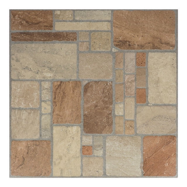 piso cerámico rocalla 55 x 55 cm café claro tipo piedra caja con 1.49 m2