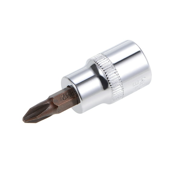 Uxcell 3/8" Drive x #2 Standard Metric Phillips Bit Socket, S2 & Cr-V Steel