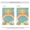 thumbnail image 4 of Yayeee Garden Flag 28" x 40" Double Sided Outdoor Yard Lawn Holiday Decorations, Retro Beige Rainbow, 4 of 6
