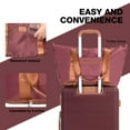thumbnail image 4 of Travelhouse Carry on Luggage Set 3 Piece hardshell TSA Lock Spinner Wheels Suitcase with Travel Bag and Neck Pillow.(Wine Red), 4 of 9