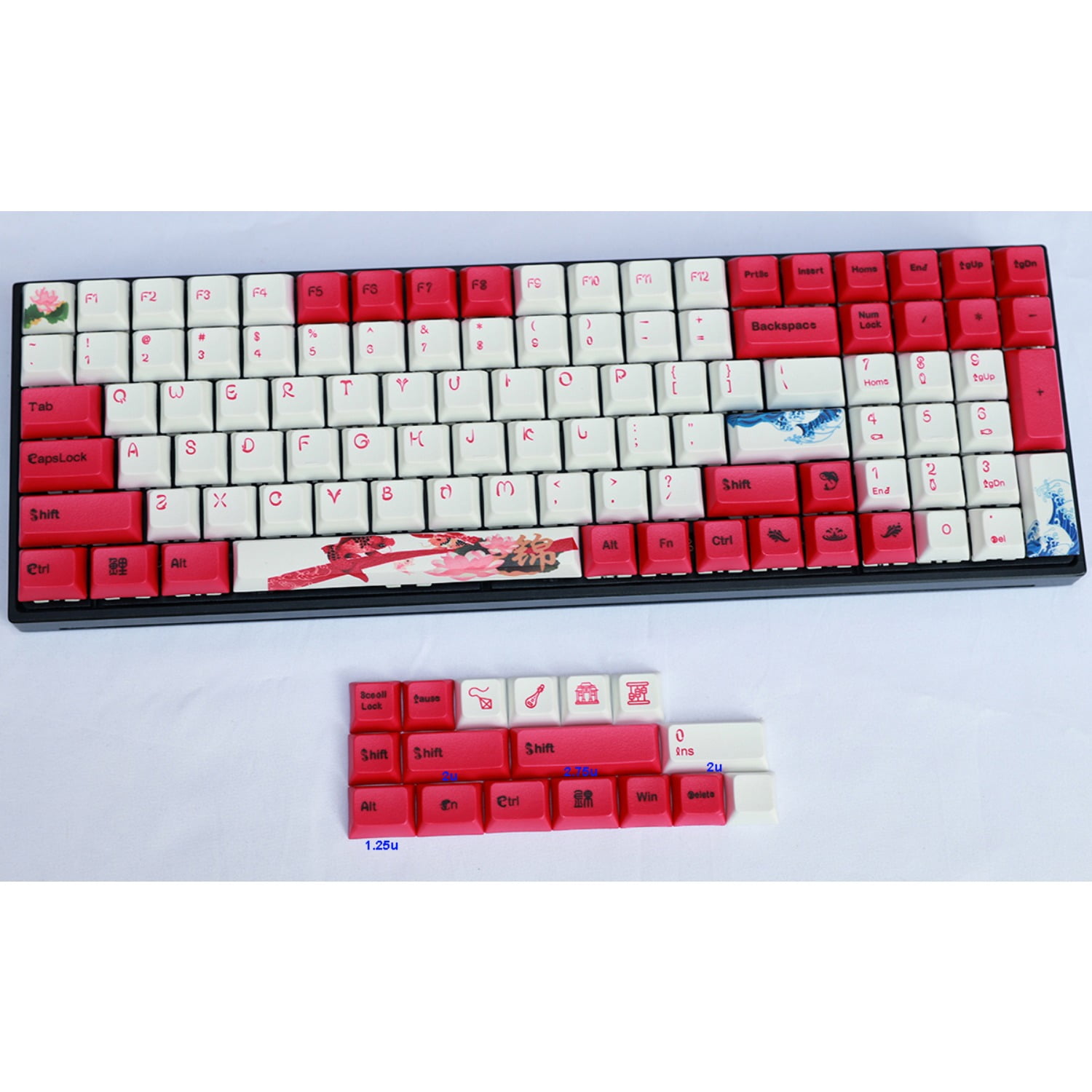 XDAL Keycap Thermal Sublimation PBT Material Customized Ergonomics Linear for Mechanical Keycap Gateron, Kailh, Cherry MX Axes