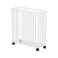 thumbnail image 2 of Carrito de almacenamiento para esterilla de , cesta de lavandería con ruedas de metal, organizador de gimnasio, cesta con ruedas para dormitorio, Blanco y M, 2 of 8