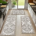 thumbnail image 6 of MeyJey Boho Kitchen Rug and Mat Set 3 Piece, Non-Slip Machine Washable Rugs for Kitchen Floor Dining/Laundry/Living Room, Brown, 6 of 14