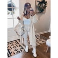 thumbnail image 4 of Women's Oversized Slouchy Knit Chunky Open Front Sweater Coat, 4 of 6