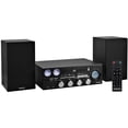 thumbnail image 1 of Magnavox MM451 Sistema de estante para CD con bandeja de carga de 3 piezas con radio estéreo FM PLL digital, tecnología inalámbrica Bluetooth y control remoto en negro | Pantalla LCD | Compatible con, 1 of 5