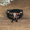 thumbnail image 3 of COAI 108 Mala Beads Black Onyx Red Tiger Eye Wrap Stone Bracelet Necklace, 3 of 4