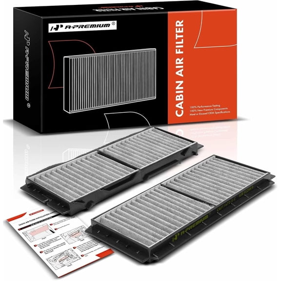A-Premium 2-PC Cabin Air Filter with Activated Carbon Compatible with Mazda Models - 3 2010 2011 2012 2013