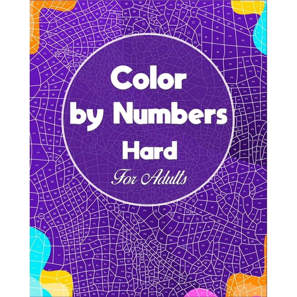 Color by Numbers Hard for Adults : Color By Number Design for drawing
