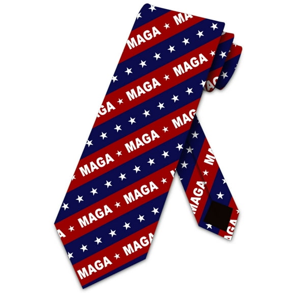 Patriotic Ties MAGA Necktie Stars and Stripes Tie Trump Neckties by Three Rooker