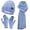 Blue, variant on FZ FANTASTIC ZONE Womens Winter Warm Knit Beanie Hat Touchscreen Gloves Long Scarf Set with Fleece Lined Skull Caps Neck Scarves for Women Men,White