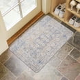 thumbnail image 4 of Retro Door Mat, 17 X 30 Inch Boho Beige Blue Welcome Doormat Decorative Home Floor Mat, Non Slip Rubber Back and Strong Water Absorption for Outdoor Indoor Entrance Decor, 4 of 6