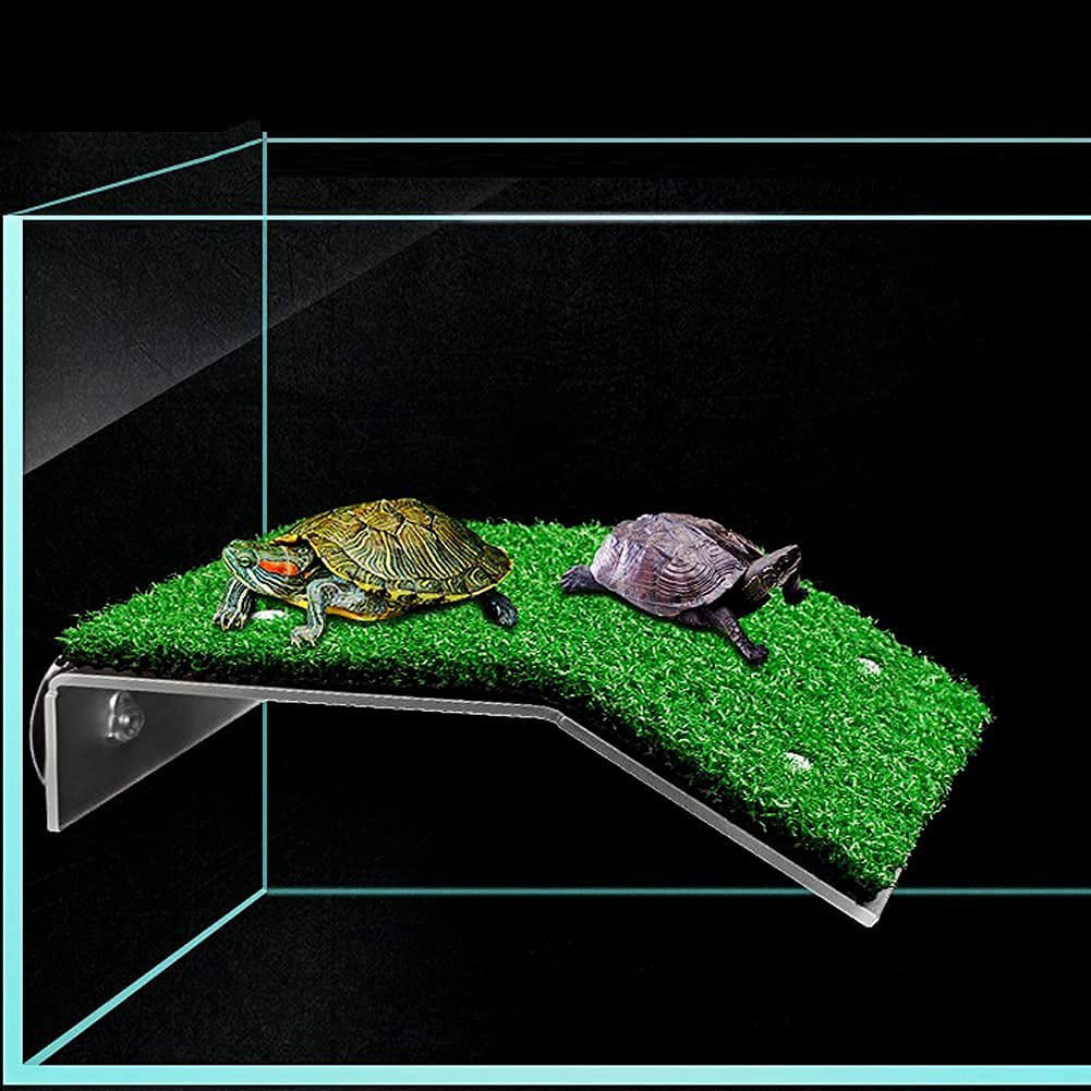 Resin Turtle Reptile Platform Basking Ramp Tank Water Aquatic Climb Ornament 