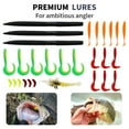 thumbnail image 3 of Sinrier Fishing Lures Kit for Freshwater Bait Tackle Kit for Bass Trout Salmon Fishing Accessories Tackle Box Including Spoon Lures Soft Plastic Worms Crankbait Jigs Fishing Hooks （140 pcs）, 3 of 8