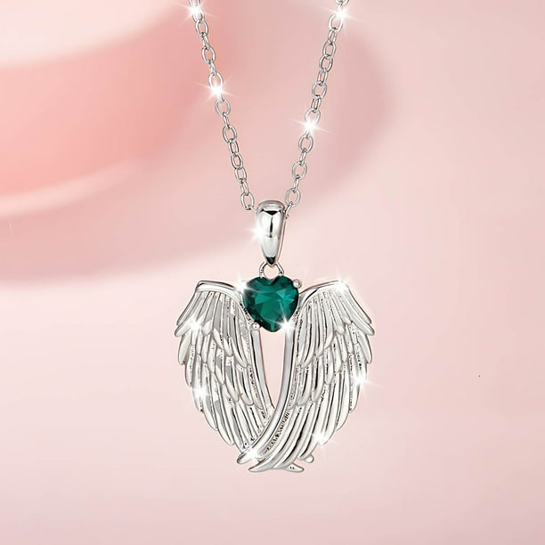 Collares y colgantes: Collar de alas, colgante de alas de ángel para mujer, cadena de alas de ángel.