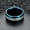 Blue, variant on Mens Titanium Steel Ring Geometric Design 8mm Wide Durable Modern Fashion Jewelry For Everyday Wear Accessory