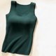 thumbnail image 4 of Ropa interior térmica Tops de moda para mujer de invierno sin mangas de cuello redondo cómodas camisetas sin mangas lisas regulares blusa de poliéster para mujer, 4 of 8