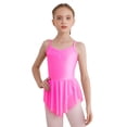 thumbnail image 4 of TiaoBug Kids Girls Gymnastics Leotard with Tutu Skirt Ballerina Dress Ballet Dance Practice Outfits Hot Pink 10, 4 of 6