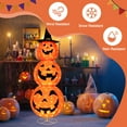 thumbnail image 4 of Gymax 5FT Halloween Collapsible Pumpkin Decoration 3 Overlapped Pre-Lit Lighted Pumpkins, 4 of 10