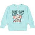 thumbnail image 2 of Inktastic Birthday Boy Elephant Balloons Toddler Sweatshirt, 2 of 4