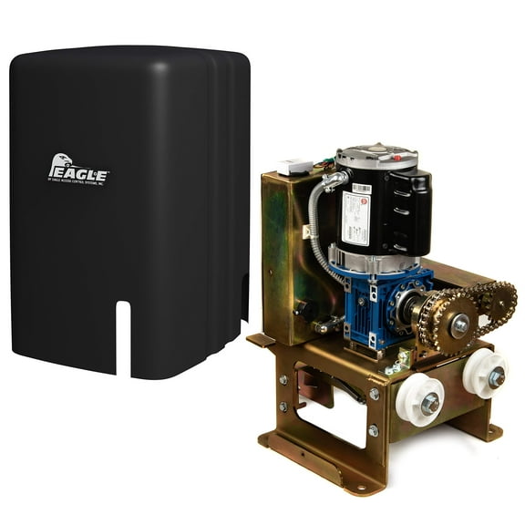 Commercial Sliding Gate Opener Eagle-2000 FR 1/2 Horse Power Motorize Slide Gate Operator for Large 45’ feet Gates or 1000lbs Weight Capacity with 2 Wireless Remotes, 1 Receiver, and Photo Eye.