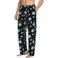 thumbnail image 2 of Uemuo Daisies Flowers Pattern Men's Wide Leg Palazzo Lounge Pants with Pockets Light Weight Loose Comfy Casual Pajama Pants-X-Large, 2 of 9