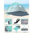 thumbnail image 3 of Carpa de playa Glymnis BT-SD01 para 2 a 3 personas UPF50+, color verde, 3 of 8