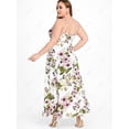 thumbnail image 3 of Rosegal Plus Size & Curve Cottagecore Floral Flounce High Low Maxi Sundress (Adjustable Straps), 3 of 4
