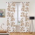 thumbnail image 2 of Kitchen Curtains 84 Inch Length 2 Panels, Brown Fruit Grommets Window Treatment Curtain, Vintage Plant Nature Botanical Flower Thermal Curtains Drapes for Living Room/Bathroom, 2 of 9