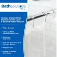 thumbnail image 3 of Kenney Medium Weight PEVA Shower Curtain Liner and Beaded Roller Ring Set, 70" W x 72" H, Clear, 3 of 9
