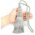 thumbnail image 3 of BEL AVENIR 4 Pack Tassel Curtain Tieback Crystal Hanging Ball Rope Silver, 3 of 5