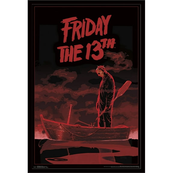 Friday The 13th - Boat Wall Poster, 22.375" x 34", Framed