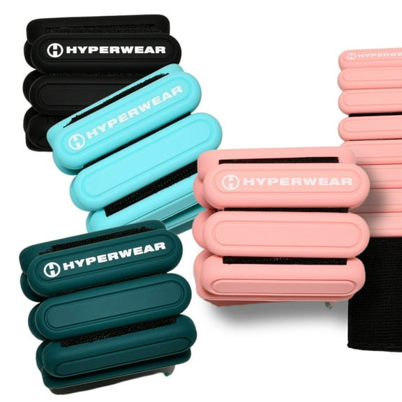 Hyperwear Wrist & Ankle Weights, Adjustable, 1.2 lb Each - Strength & Balance Training